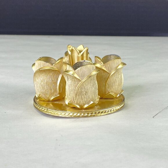Vintage Avon Golden Vanity Rose Lipstick Holder - Picture 1 of 12